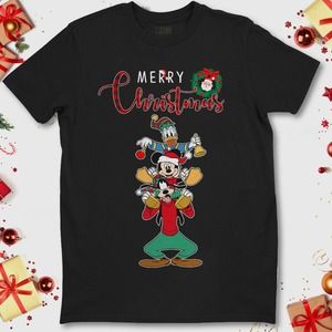 Mickey Daisy Goofy Merry Christmas Funny Costume Unisex Gift T-Shirt